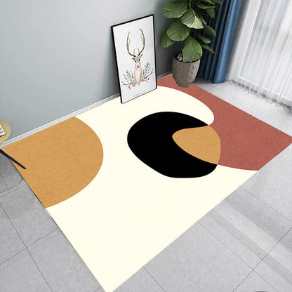 Vivolux | Noviteit Abstract Vloerkleed Beige Polyester Vloerkleed Antislip Achterkant Wasbaar Huisdiervriendelijk Gebied Vloerkleed voor Woonkamer
