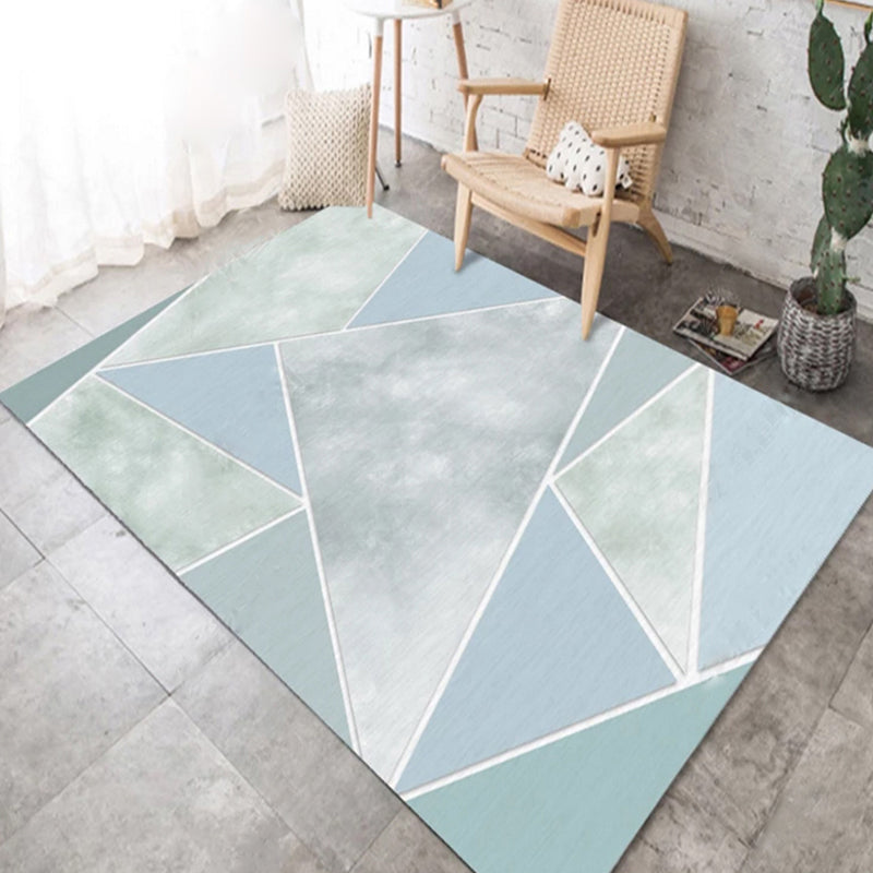 Vivolux | Kleurblok Geometrisch Woonkamer Tapijt Polyester Nieuwigheid Abstract Tapijt Wasbaar Huisdiervriendelijk Vloerkleed