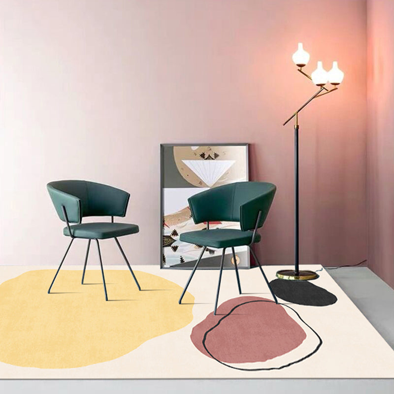 Vivolux | Einfache Nordische Teppich Mehrfarbiger Abstrakter Teppich Waschbar Haustierfreundlicher Bereichsteppich für das Wohnzimmer