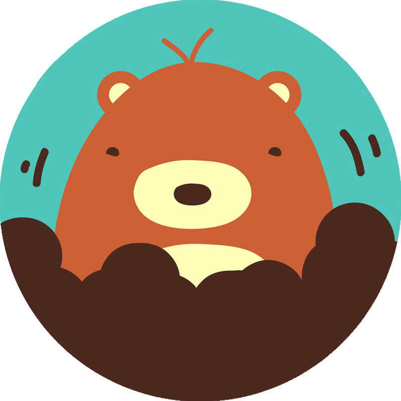 Vivolux | Kinder Cartoon Tier Muster Teppich Blau und Pink Polyester Teppich Waschbar Haustierfreundlich Rutschfester Bereich Teppich für das Kinderzimmer