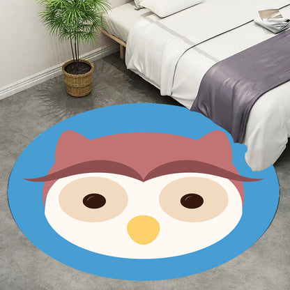 Vivolux | Kinder Cartoon Tier Muster Teppich Blau und Pink Polyester Teppich Waschbar Haustierfreundlich Rutschfester Bereich Teppich für das Kinderzimmer