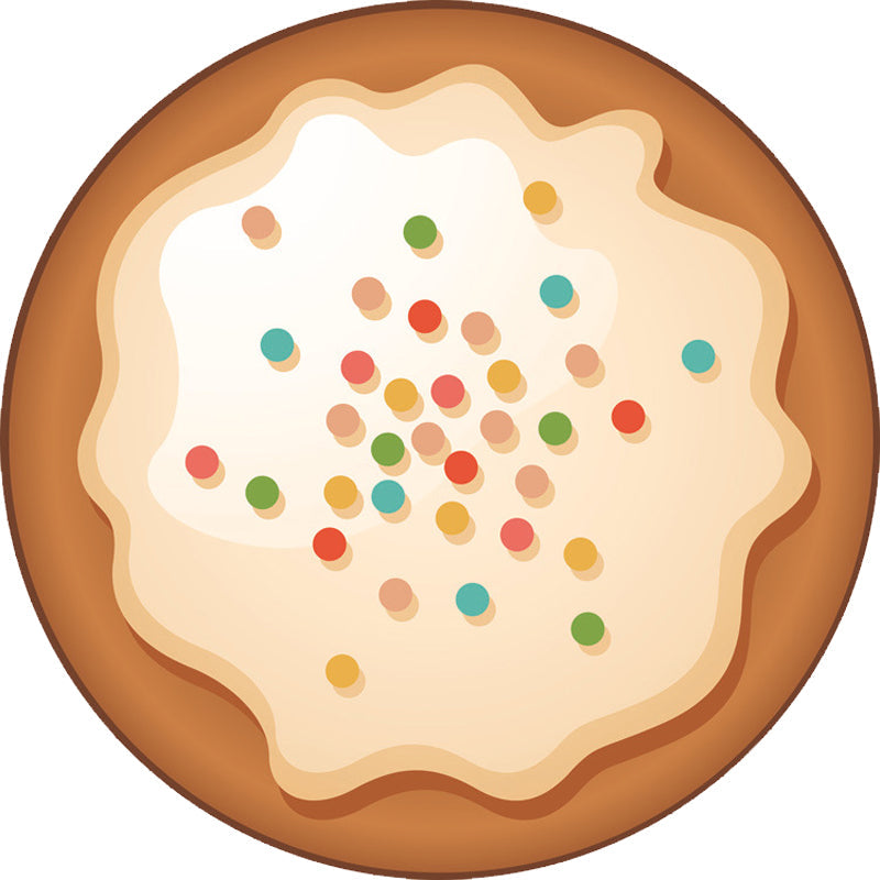 Vivolux | Neuheit Kuchen Muster Teppich Braun und Lila Kinderteppich Polyester Tierfreundlich Waschbarer Bereichsteppich für das Kinderzimmer