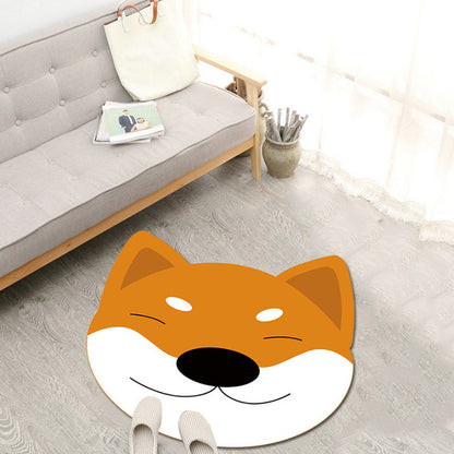 Vivolux | Kinderen Cartoon Dierpatroon Tapijt Groen en Blauw Polyester Tapijt Wasbaar Huisdier vriendelijk Antislip Tapijt voor Kinderslaapkamer