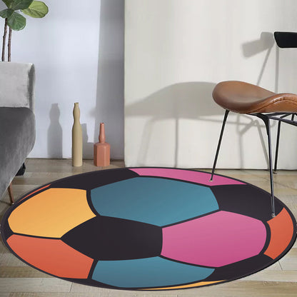 Vivolux | Kindersport-Musterteppich Mehrfarbig Polyester-Teppich Waschbar Haustierfreundlich Rutschfester Teppich für das Kinderzimmer