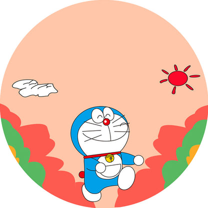 Vivolux | Kindertapete mit Cartoon-Katzenmuster Rosa und Rot Polyester Teppich Waschbar Haustierfreundlicher rutschfester Teppich für das Kinderzimmer