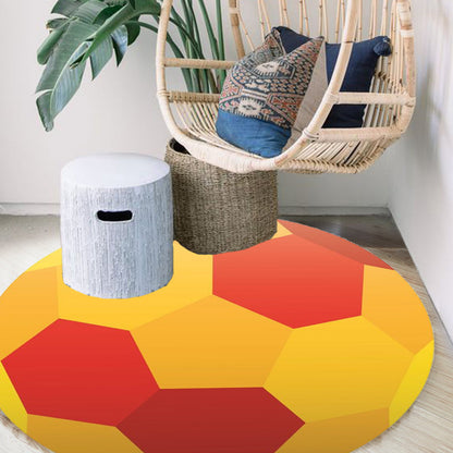 Vivolux | Stijlvolle Sportmotief tapijt Oranje Multikleurig Kinder tapijt Polyester Huisdiervriendelijk Wasbare tapijt voor de kinderkamer