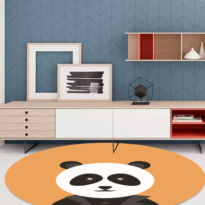 Vivolux | Ungewöhnlicher Cartoon-Tiermuster-Teppich Ingwer und Orange und Kinderteppich Polyester waschbar haustierfreundlicher rutschfester Teppich für das Kinderzimmer