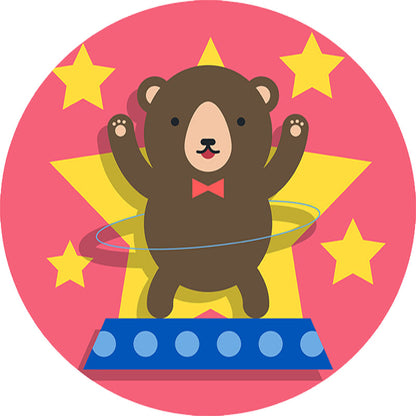 Vivolux | Multicolor Kinderteppich Polyester Cartoon Tiermuster Teppich Haustierfreundlich Waschbar Rutschfeste Rückseite Teppich für Dekoration