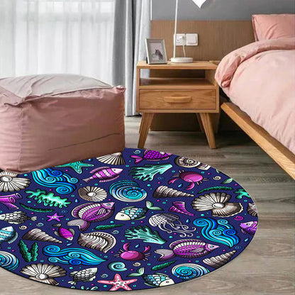 Vivolux | Multicolor Kinderteppich Polyester Cartoon Tiermuster Teppich Haustierfreundlich Waschbar Rutschfeste Rückseite Teppich für Dekoration