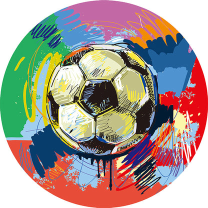 Vivolux | Multicolor Kinderteppich Polyester Sportmuster Teppich Haustierfreundlich Waschbar Rutschfeste Rückseite Teppich für Dekoration