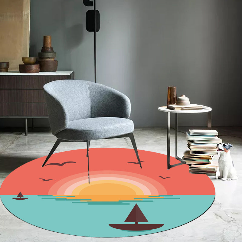 Vivolux | Stijlvol Huis Patroon Tapijt Roze en Groen Kindertapijt Polyester Huisdiervriendelijk Wasbaar Antislip Onderzijde Gebiedtapijt voor Kinderkamer