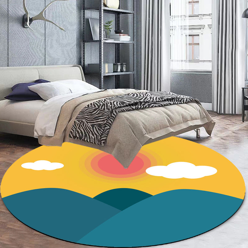Vivolux | Stijlvol Huis Patroon Tapijt Roze en Groen Kindertapijt Polyester Huisdiervriendelijk Wasbaar Antislip Onderzijde Gebiedtapijt voor Kinderkamer