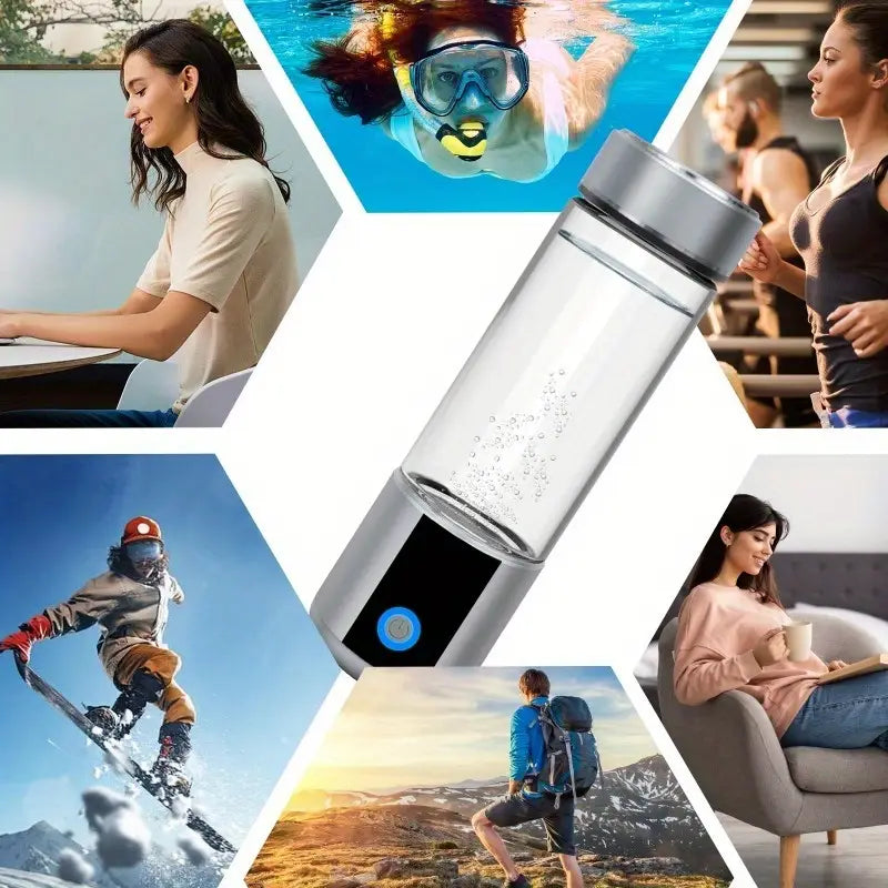 Vivolux | Wiederaufladbare alkalische Wasserflasche - Mit Wasser angereichertes Wasserstoff