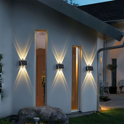 Vivolux | Moderne Einfachheit Solar Wasserfest Rechteckige ABS PMMA LED Wandleuchte Lampe Für Außenpatio