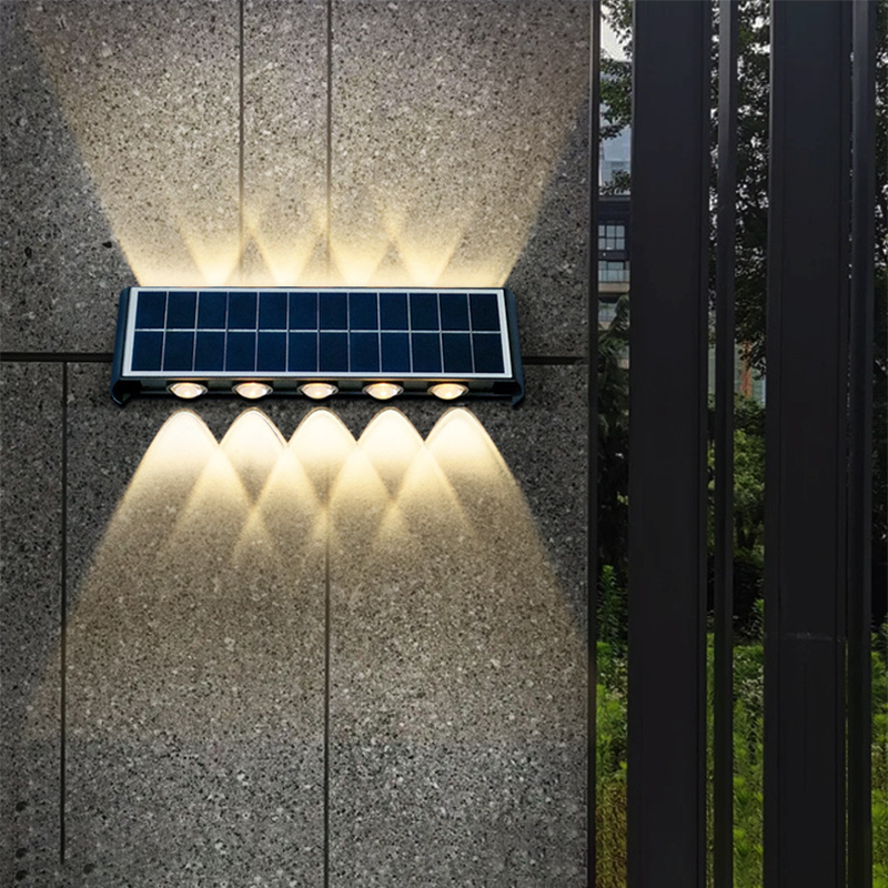 Vivolux | Moderne Einfachheit Solar Wasserfest Rechteckige ABS PMMA LED Wandleuchte Lampe Für Außenpatio
