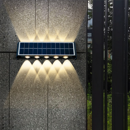 Vivolux | Moderne Einfachheit Solar Wasserfest Rechteckige ABS PMMA LED Wandleuchte Lampe Für Außenpatio