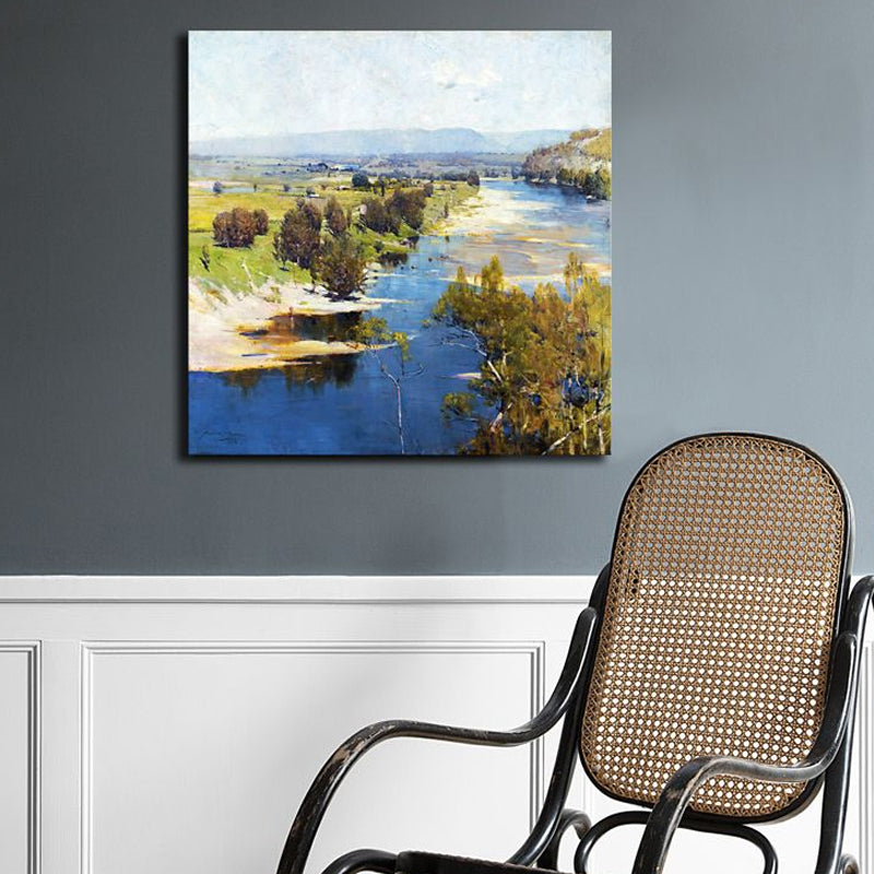 Vivolux | Impressionismus Küstenmädchen Kunstdruck Leinwand Helle Farbe Ölgemälde Wanddeko