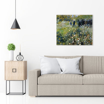 Vivolux | Ölmalerei Impressionismus Stil Kunst Frühling Ausflugsszene in Grün, Multiple Größen