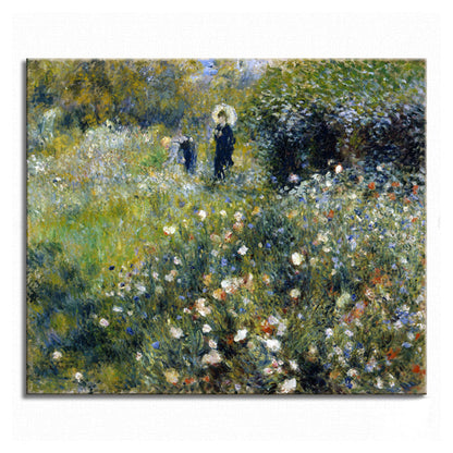 Vivolux | Ölmalerei Impressionismus Stil Kunst Frühling Ausflugsszene in Grün, Multiple Größen