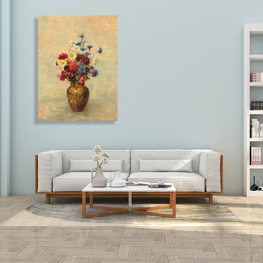 Vivolux | Französischer rustikaler Stil Blumen Malerei Pastellfarbe Küche Rückwand Wandkunst Druck