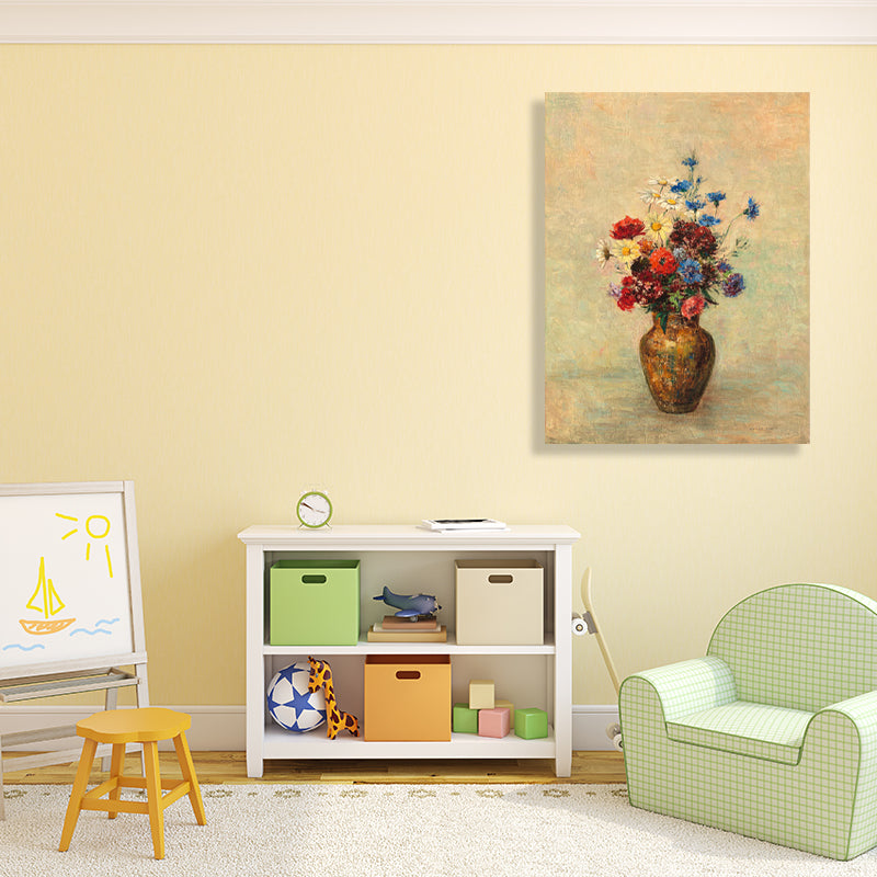 Vivolux | Französischer rustikaler Stil Blumen Malerei Pastellfarbe Küche Rückwand Wandkunst Druck