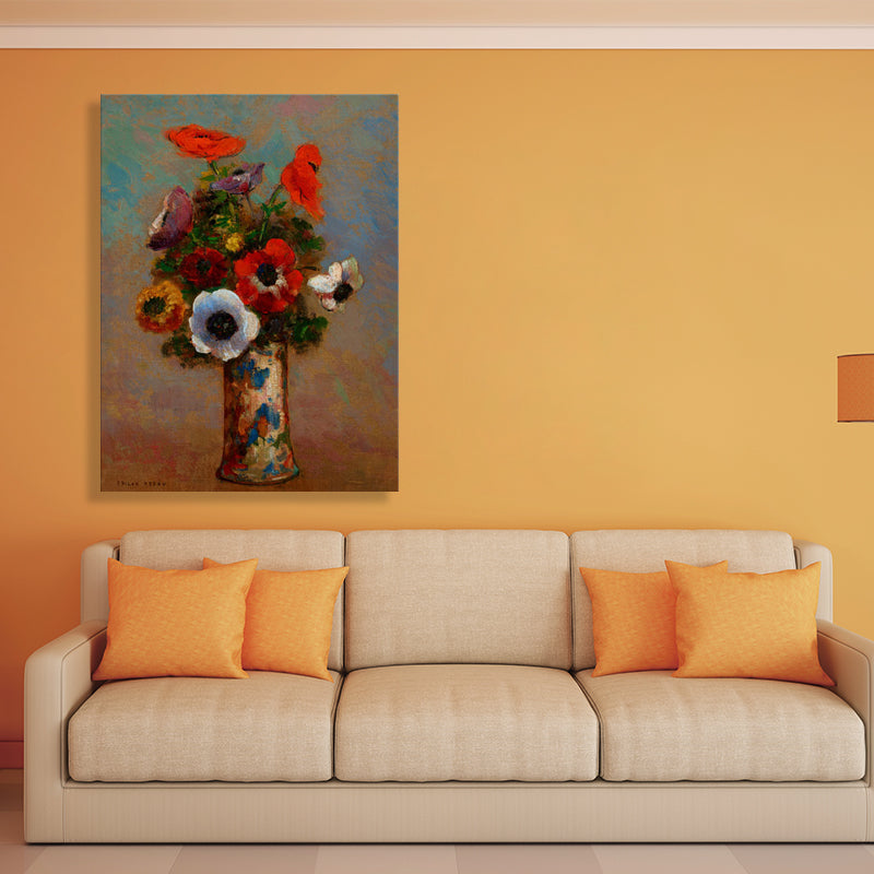 Vivolux | Französischer rustikaler Stil Blumen Malerei Pastellfarbe Küche Rückwand Wandkunst Druck