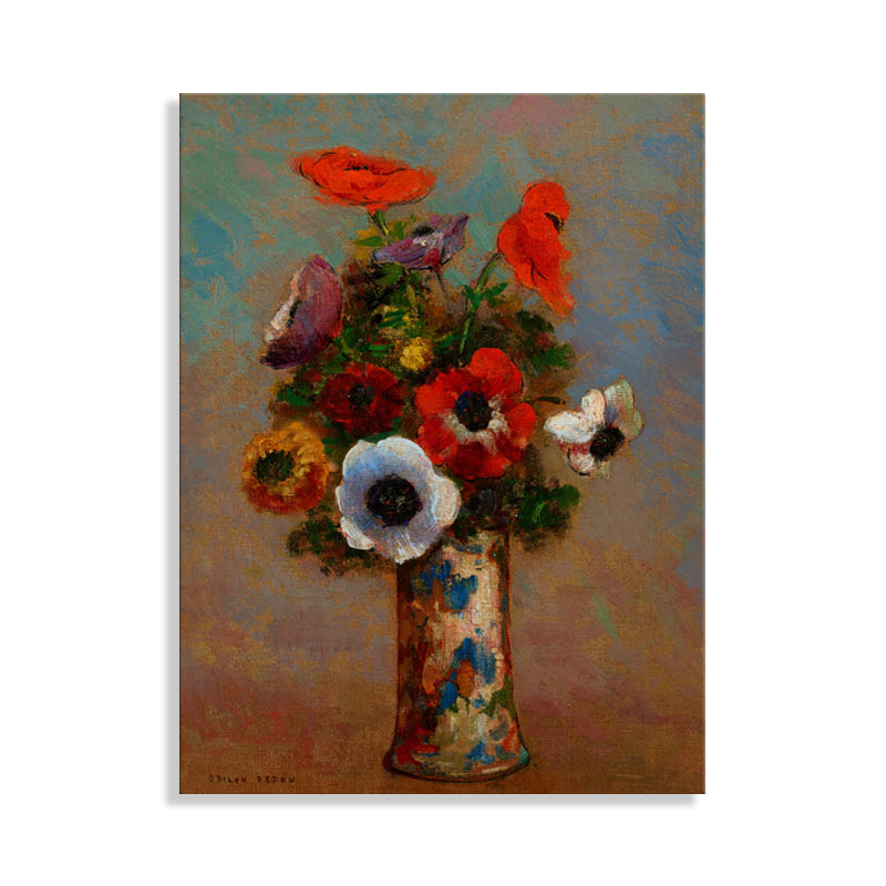 Vivolux | Französischer rustikaler Stil Blumen Malerei Pastellfarbe Küche Rückwand Wandkunst Druck