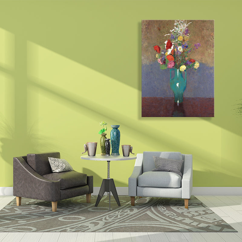 Vivolux | Französischer rustikaler Stil Blumen Malerei Pastellfarbe Küche Rückwand Wandkunst Druck