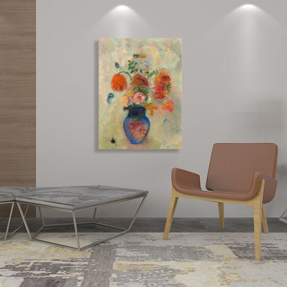 Vivolux | Französischer rustikaler Stil Blumen Malerei Pastellfarbe Küche Rückwand Wandkunst Druck