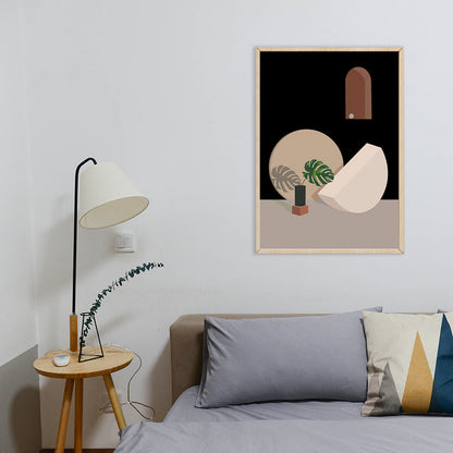 Vivolux | Töpferei und Geometrie Wanddekor in Pastellfarbe Nordic Style Leinwand für Wohnzimmer