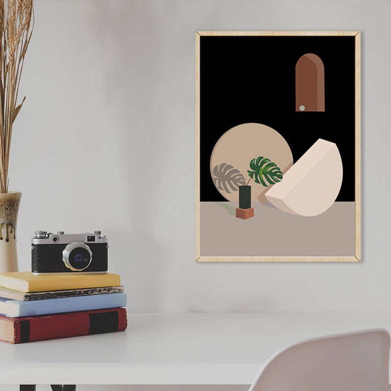 Vivolux | Töpferei und Geometrie Wanddekor in Pastellfarbe Nordic Style Leinwand für Wohnzimmer