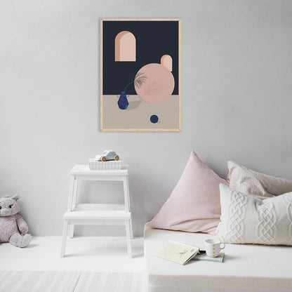Vivolux | Töpferei und Geometrie Wanddekor in Pastellfarbe Nordic Style Leinwand für Wohnzimmer