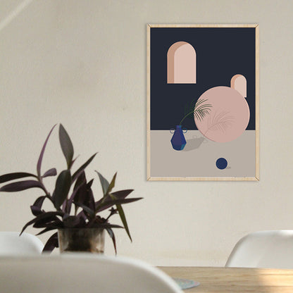 Vivolux | Töpferei und Geometrie Wanddekor in Pastellfarbe Nordic Style Leinwand für Wohnzimmer