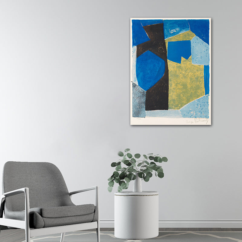 Vivolux | Neu Geometrisches Muster Leinwand Texturiert Mid-Century Modern für Mädchen Schlafzimmer Wanddekoration