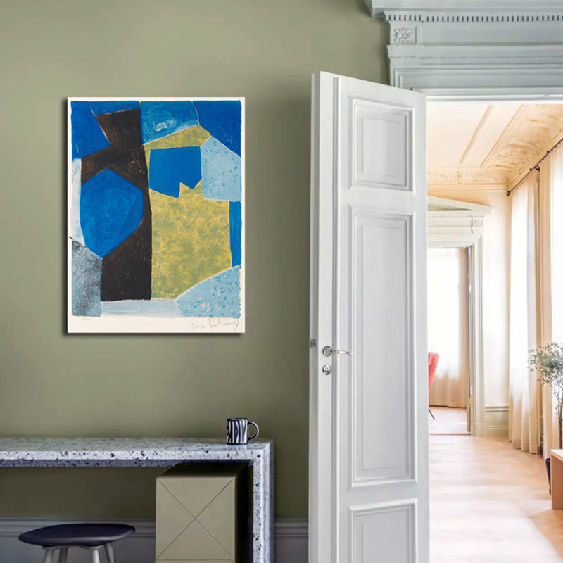 Vivolux | Neu Geometrisches Muster Leinwand Texturiert Mid-Century Modern für Mädchen Schlafzimmer Wanddekoration