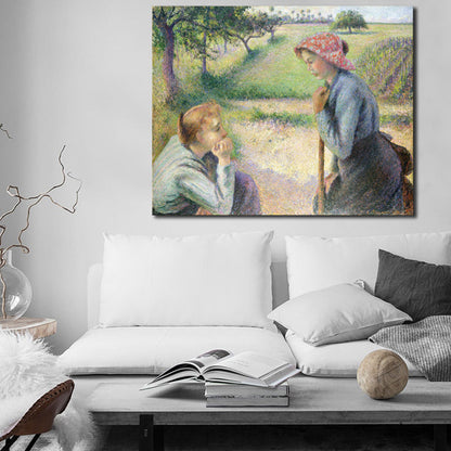 Vivolux | Impressionismus Stil Stadtlandschaft Leinwand Pastellfarbe Badezimmer Kunstdruck, Mehrere Größen