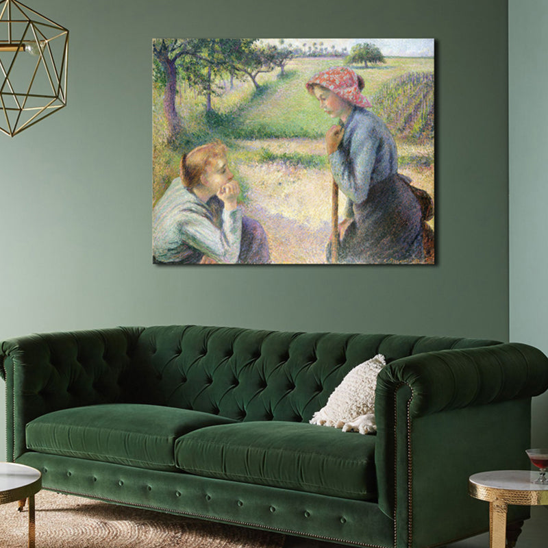 Vivolux | Impressionismus Stil Stadtlandschaft Leinwand Pastellfarbe Badezimmer Kunstdruck, Mehrere Größen