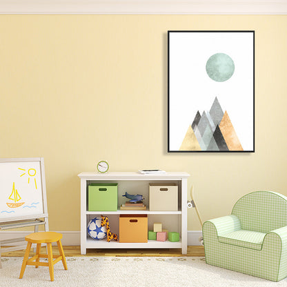 Vivolux | Weißes Fantasie Geometrie Muster Leinwand Texturiert Zeitgenössischer Stil Badezimmer Malerei
