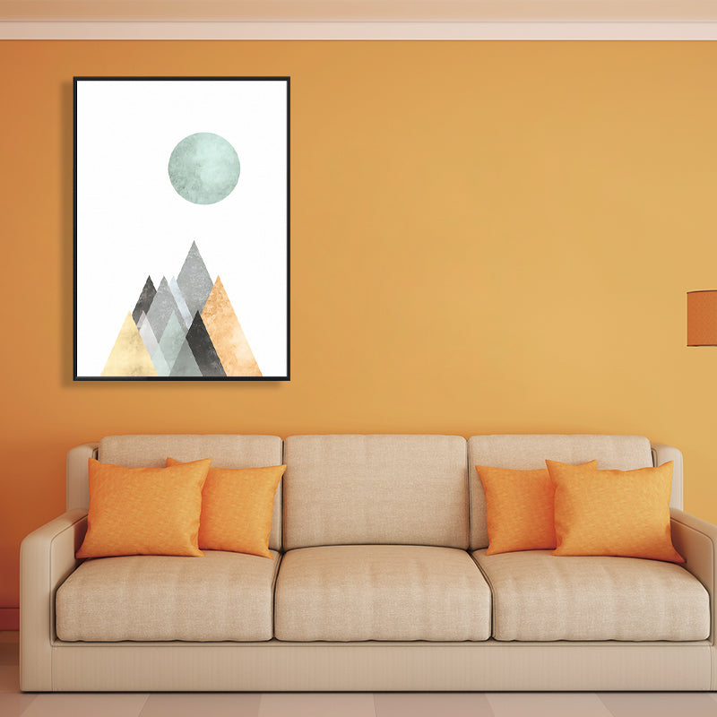 Vivolux | Weißes Fantasie Geometrie Muster Leinwand Texturiert Zeitgenössischer Stil Badezimmer Malerei