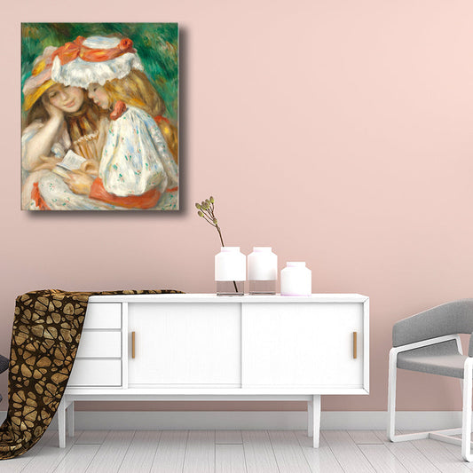 Vivolux | Weißer Impressionismus Stil Leinwand Mädchen Kunst für Esszimmer, Mehrere Größen Optionen