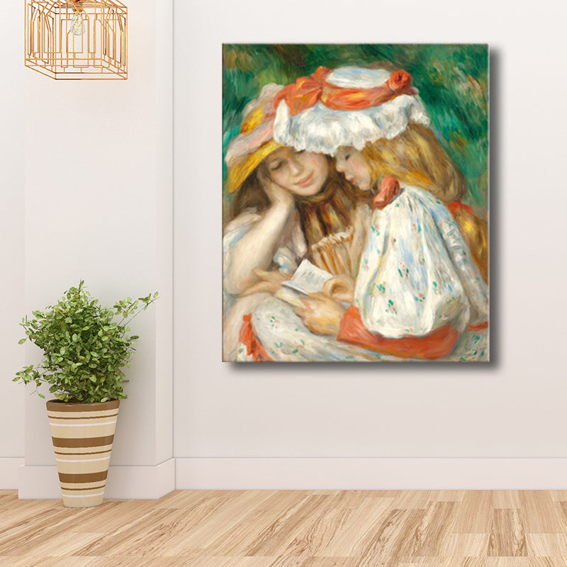 Vivolux | Weißer Impressionismus Stil Leinwand Mädchen Kunst für Esszimmer, Mehrere Größen Optionen