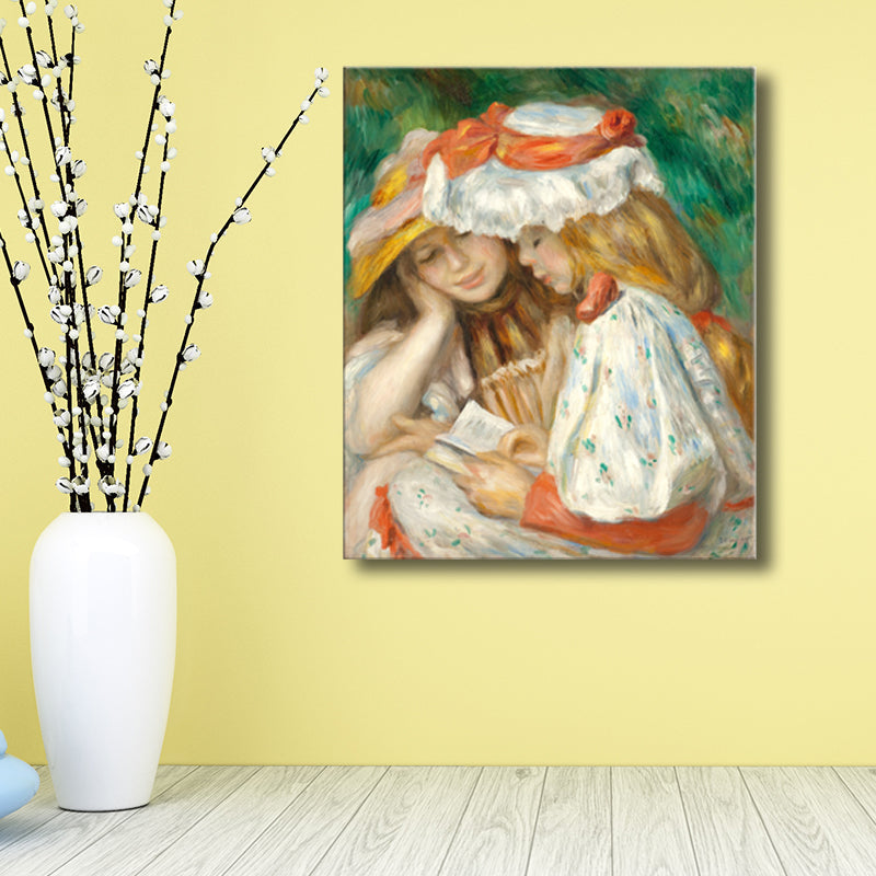 Vivolux | Weißer Impressionismus Stil Leinwand Mädchen Kunst für Esszimmer, Mehrere Größen Optionen
