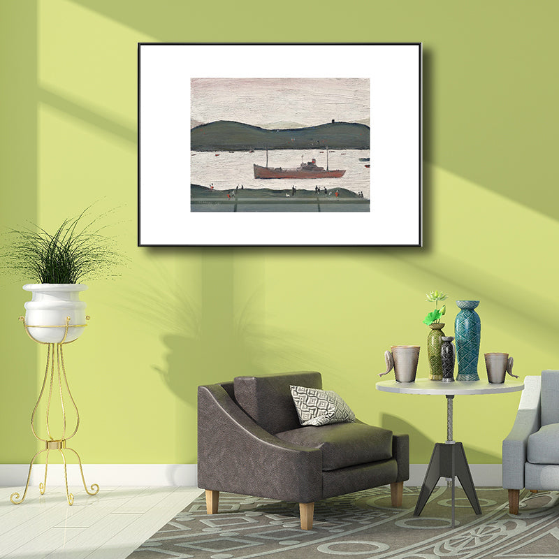 Vivolux | Canvas Groene Wanddecoratie Moderne Stijl Zeezijde Berglandschap Kunst, Meerdere Maten