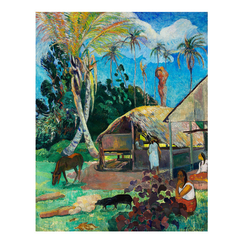 Vivolux | Grünes abstraktes Expressionismus Leinwand Jungen Gemälde für Esszimmer, mehrere Größenoptionen