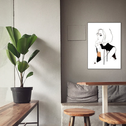 Vivolux | Elegante Maid Muster Wanddekoration für das Mädchenzimmer in Weiß, mehrere Größen erhältlich