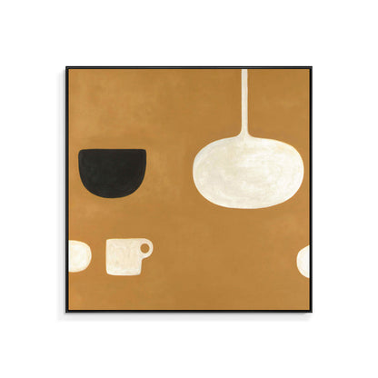 Vivolux | Cartoon-Becher Wanddekoration Skandinavische Textur Schlafzimmer Leinwand, Mehrere Größenoptionen