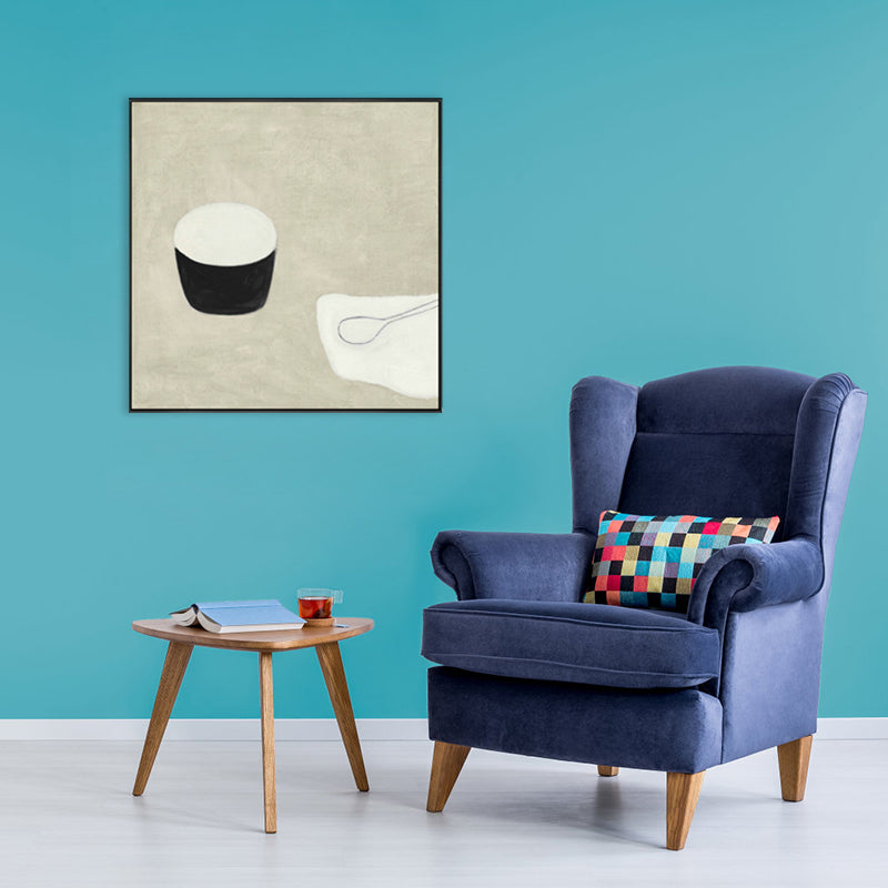 Vivolux | Cartoon-Becher Wanddekoration Skandinavische Textur Schlafzimmer Leinwand, Mehrere Größenoptionen