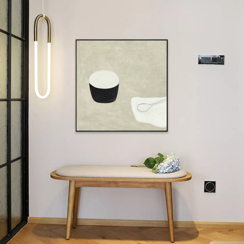 Vivolux | Cartoon-Becher Wanddekoration Skandinavische Textur Schlafzimmer Leinwand, Mehrere Größenoptionen