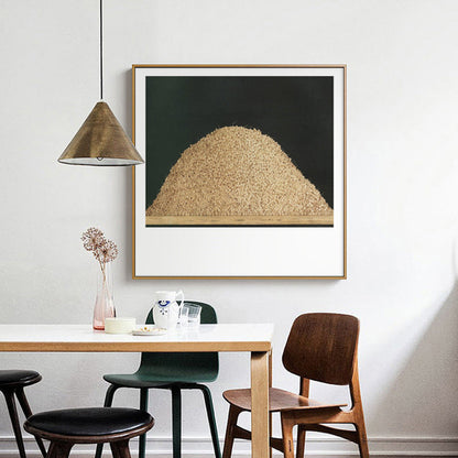 Vivolux | Leinenstruktur Wanddeko Skandinavisches Stapel-Kirschgemälde, mehrere Größen