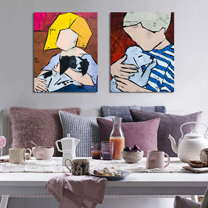 Vivolux | Abstrakter Expressionismus Haustierbesitzer Gemälde Leinwand Helle Farbe Ölmalerei Wanddekoration